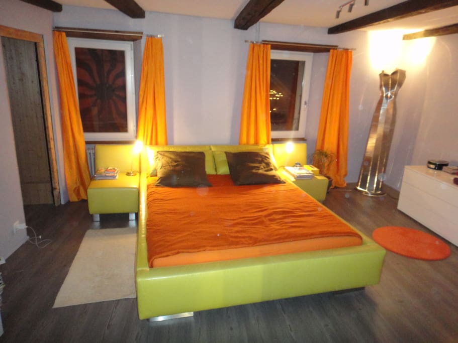 Bedroom with private shower and jacuzzi