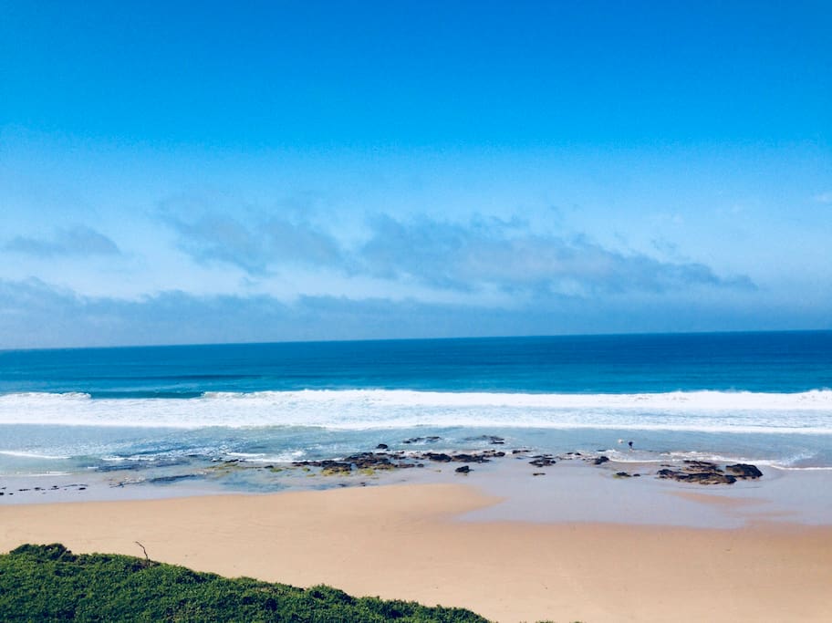 Beautiful beach at the end of the street.