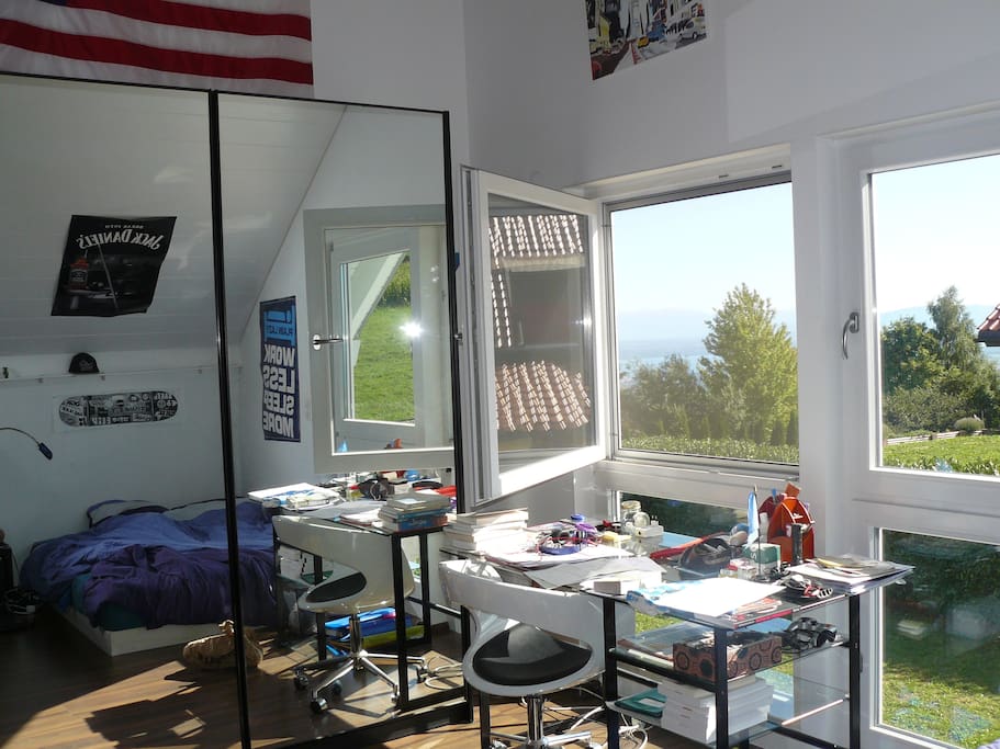 Double Room with incredible view over Lake Geneva and the Alps