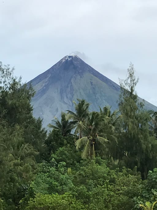 Mayon Volcano view from the beach.