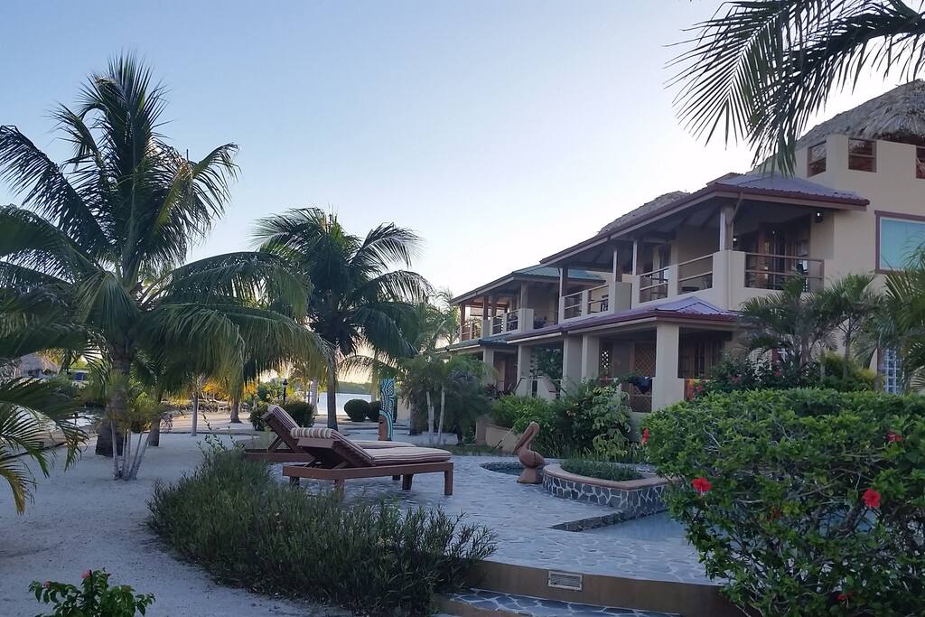 Private tropical setting with pool