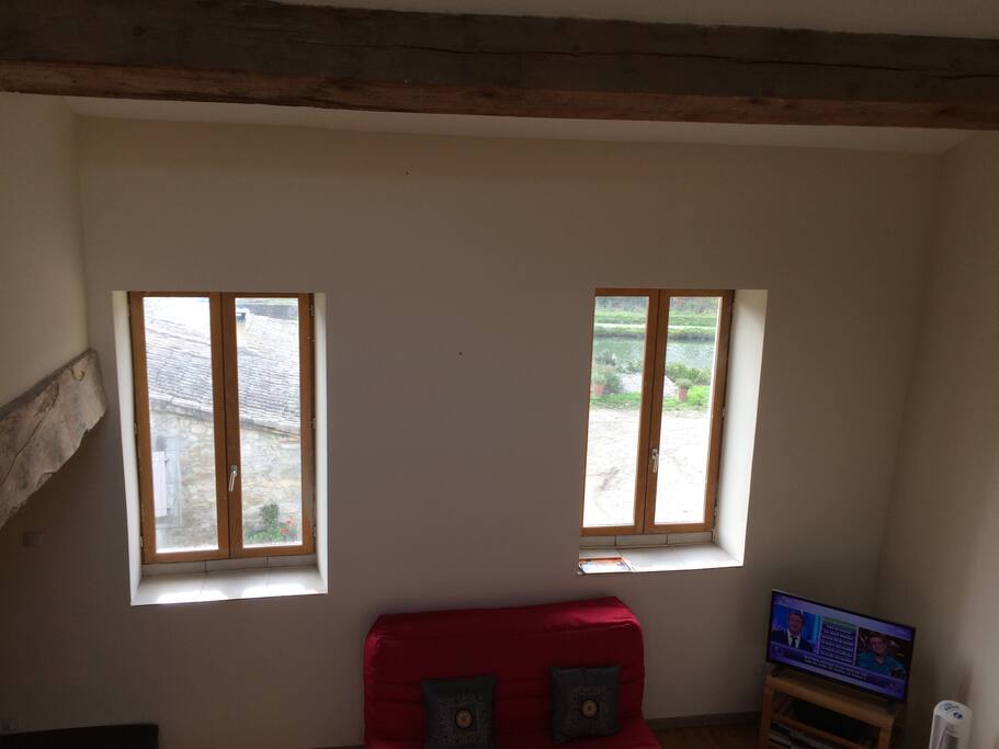 View of canal from living room
