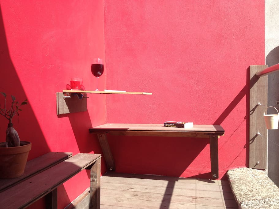 The roof terrace to share by everyone and great for having breakfast or a beer