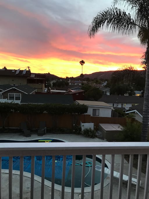 sunset from balcony