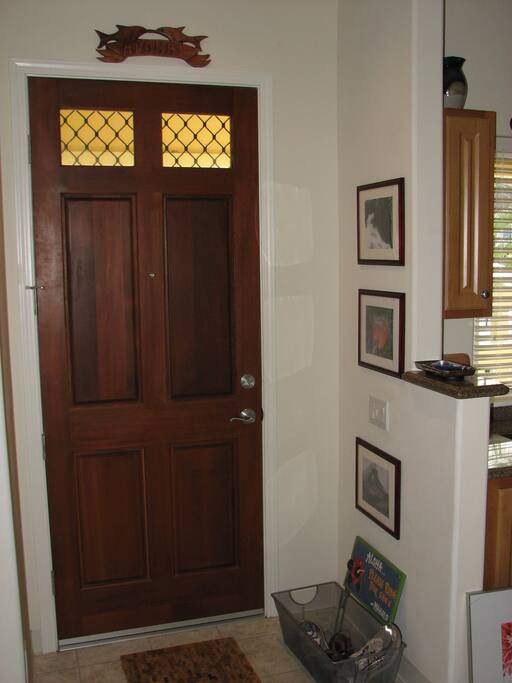 Front door view from inside