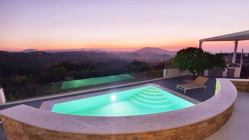 Kalithea-Hills Villa x 8 or 12 (pool & sea view)