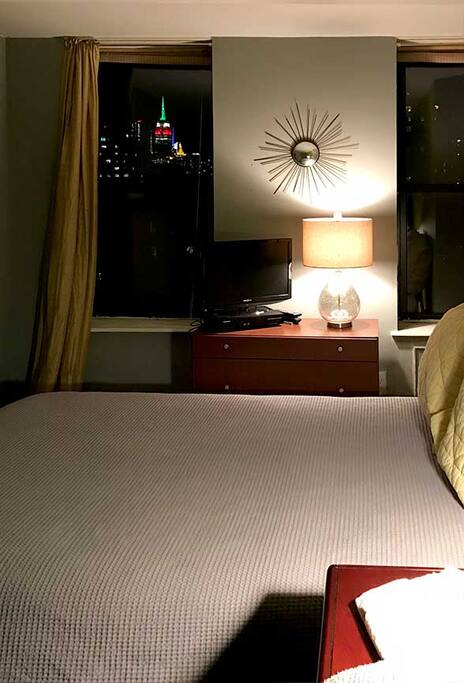 This is the actual view from your bedroom.