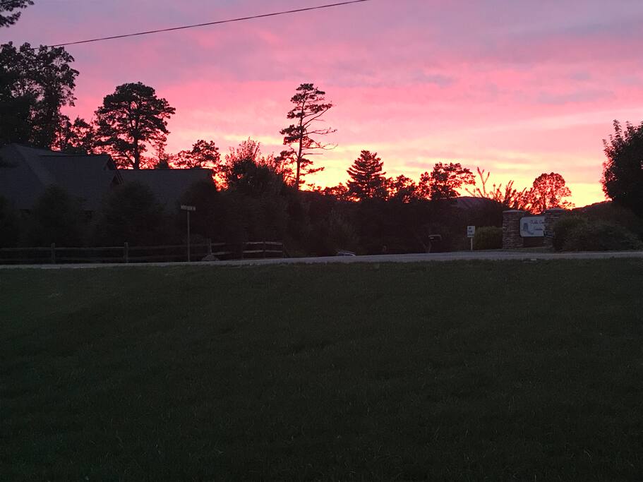 Sunset from the covered front porch.