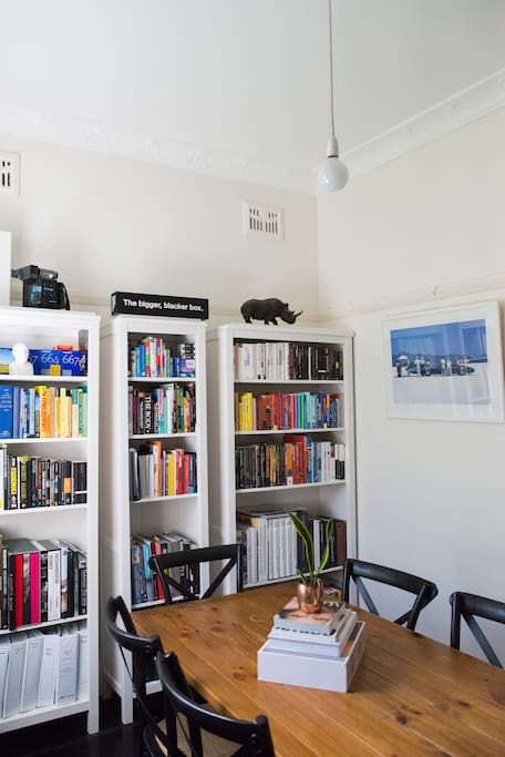 Endless amounts of reading material in a variety of different genres.