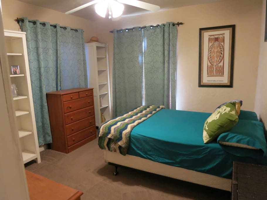 Second bedroom overlooks the backyard.