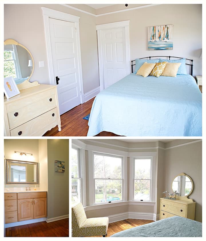 Dormitorio #4 (cama queen con baño completo).