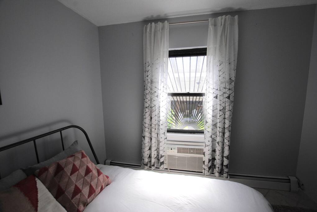 View of the yard from bed. Green space is a hot commodity, and you're in luck!