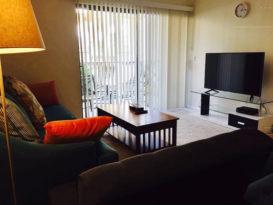Living room with sofa bed and Smart TV!
