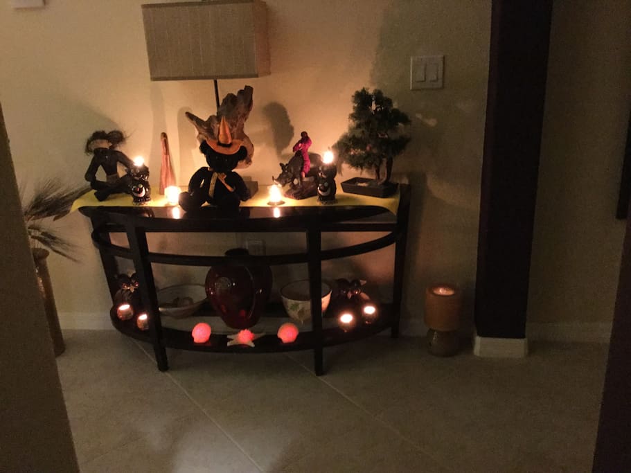 Foyer during Halloween