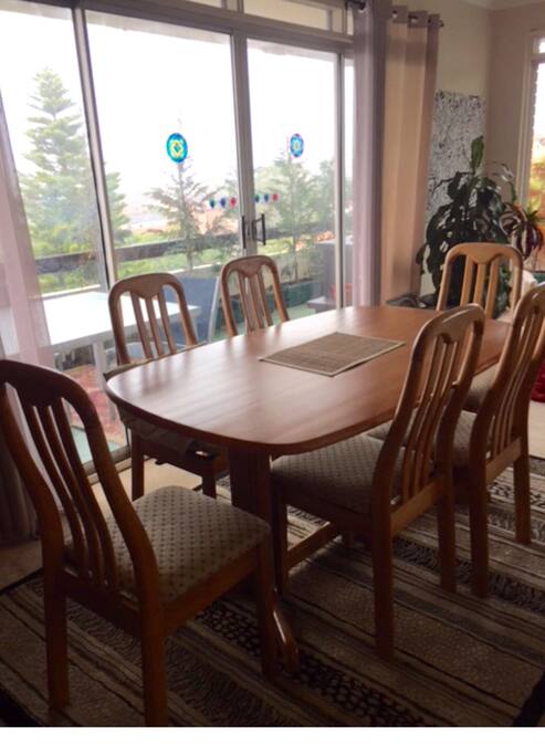 Bright dining area