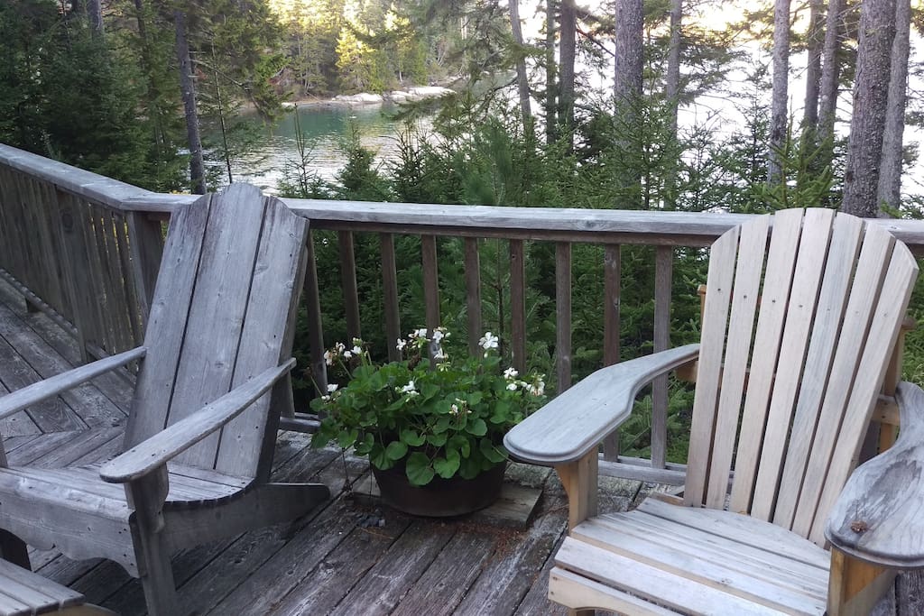 Our peaceful back deck -- all yours!
