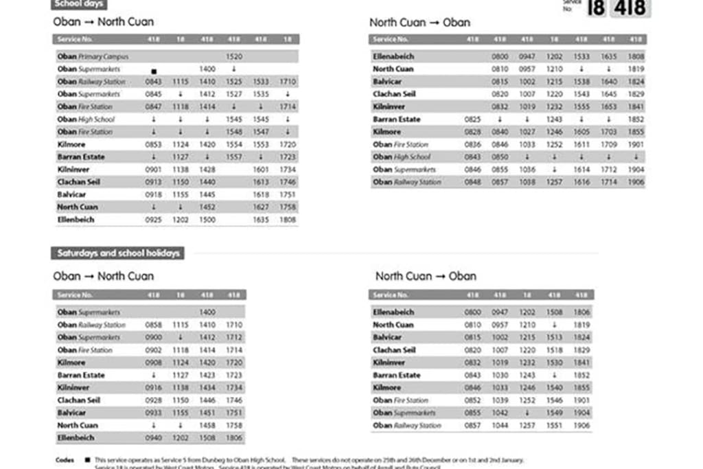 Bus Timetable
