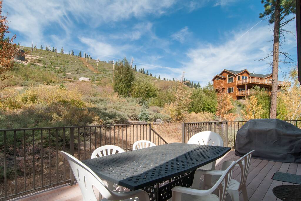 Outdoor dinning with BBQ grill
