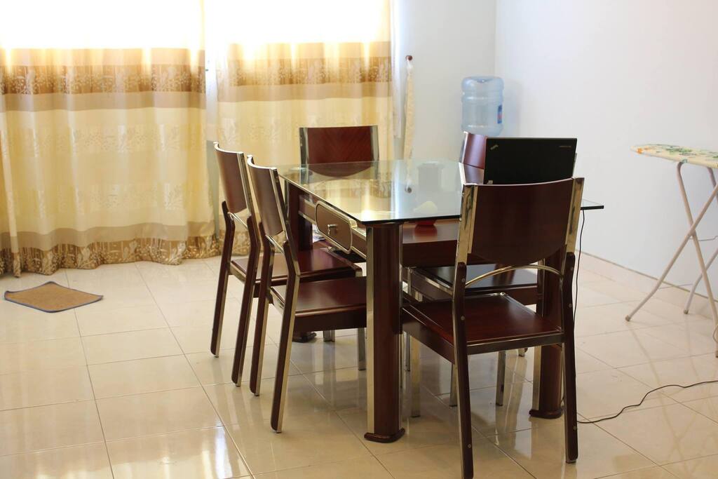 spacious dining room
