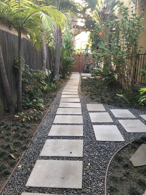 Footpath from the front gate to the studio doors.