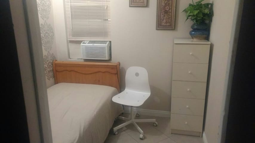 Small room with small bed