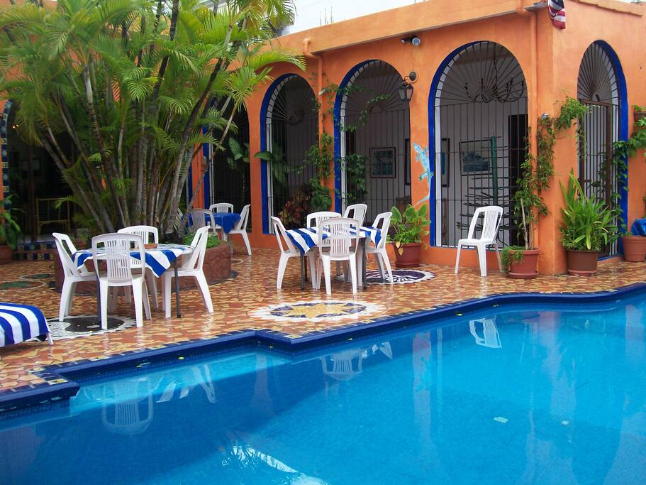 Solar heated pool