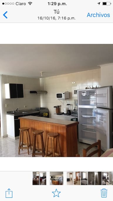 Cocina con menaje