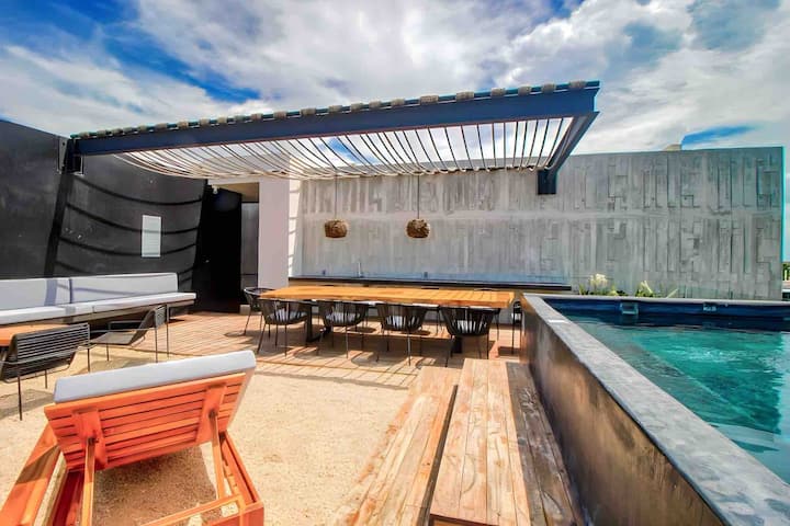 Stylish Apt. W/ Fast Wifi & Plunge Pool - Riviera Maya