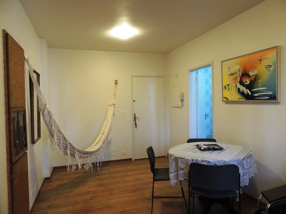 Living room - with hammock and table