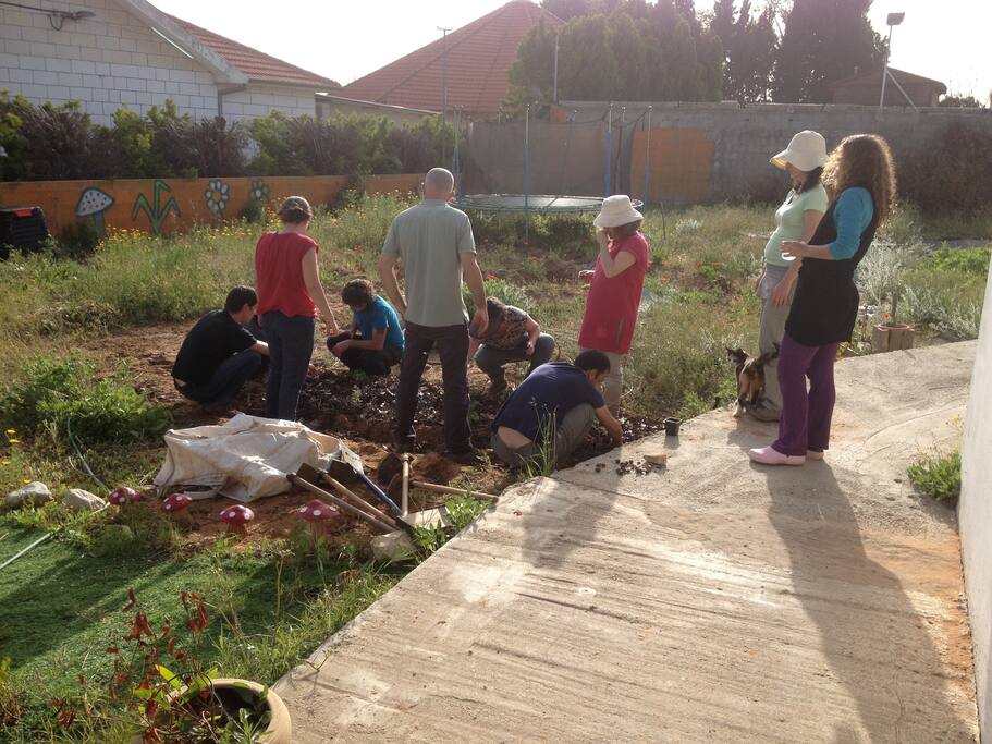 The Garden is Huge, we invite our community to help plant veggies & Herbs