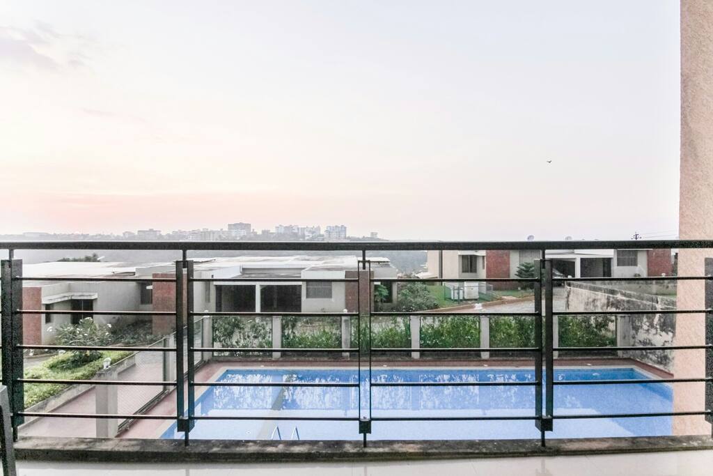 pool view from balcony