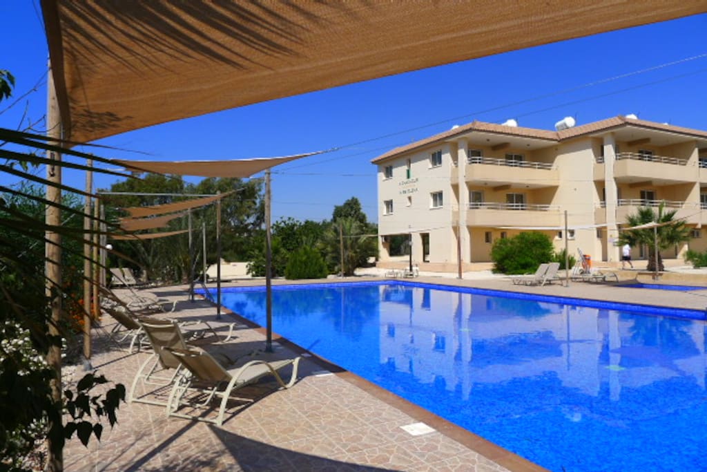 Main Swimming Pool With Protected Sails