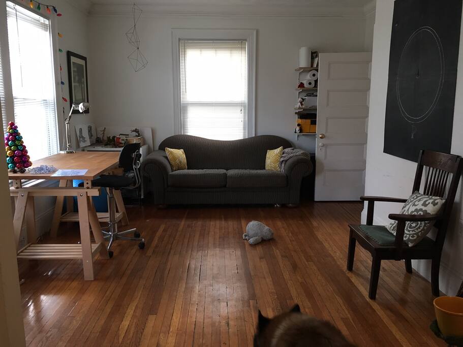 View of the study from the center hallway/foyer