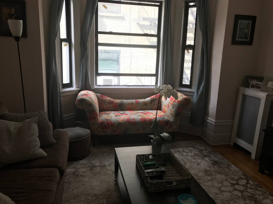 Living room and bay window