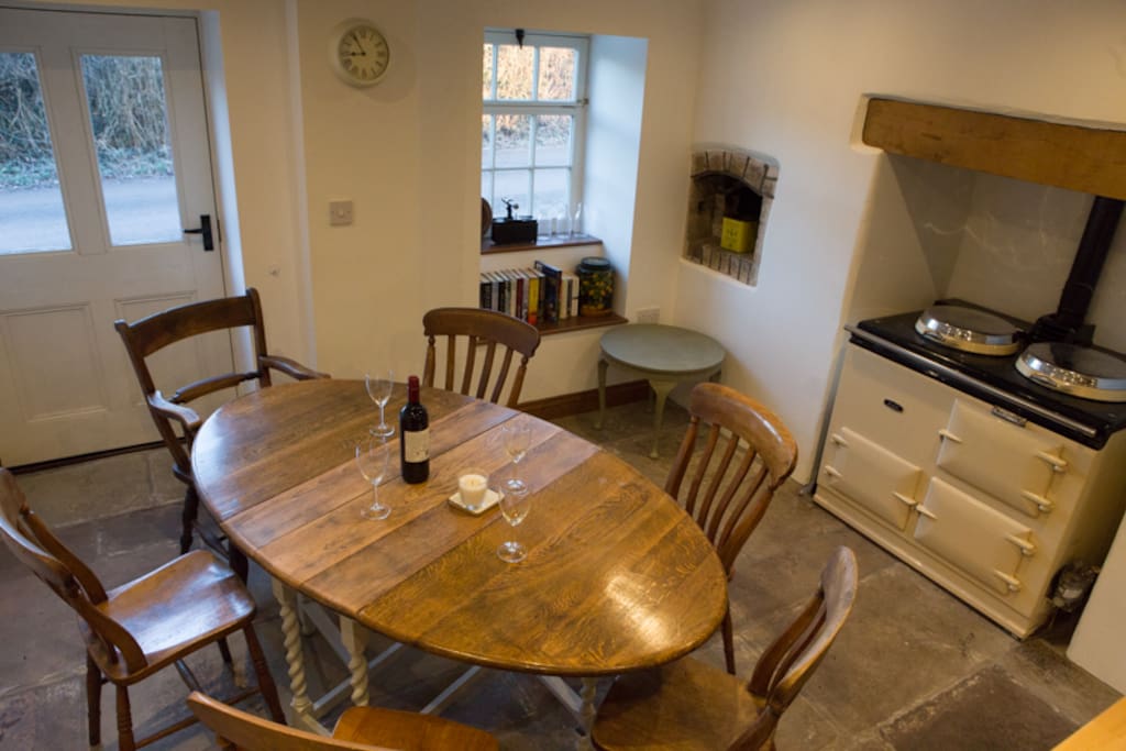 dining area and aga