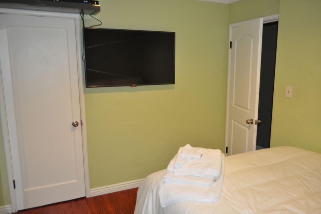42 in TV with Satellite in room
Locked Closet for your use