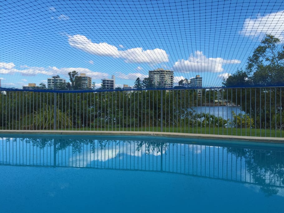 Pool (apologies about the netting, its to keep ducks out)