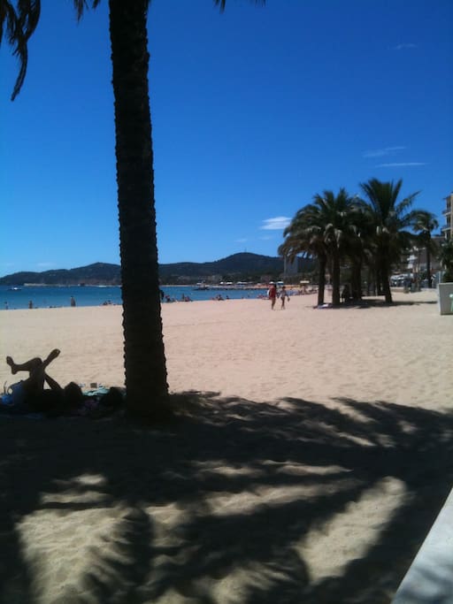 LE LAVANDOU c'est 12 plages de sable fin et criques à visiter absolument ! ici, La grande plage du Lavandou