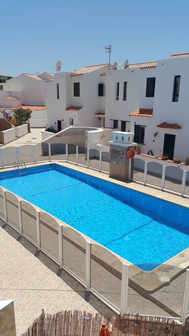 Pool looking out bedroom window