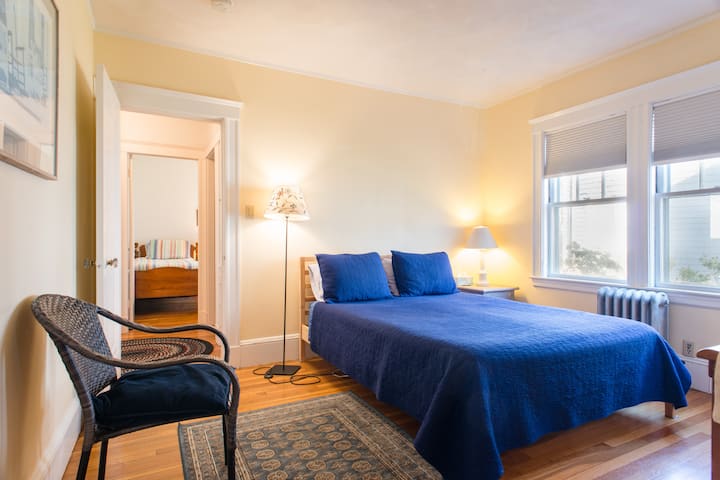 Master bedroom with queen-sized bed