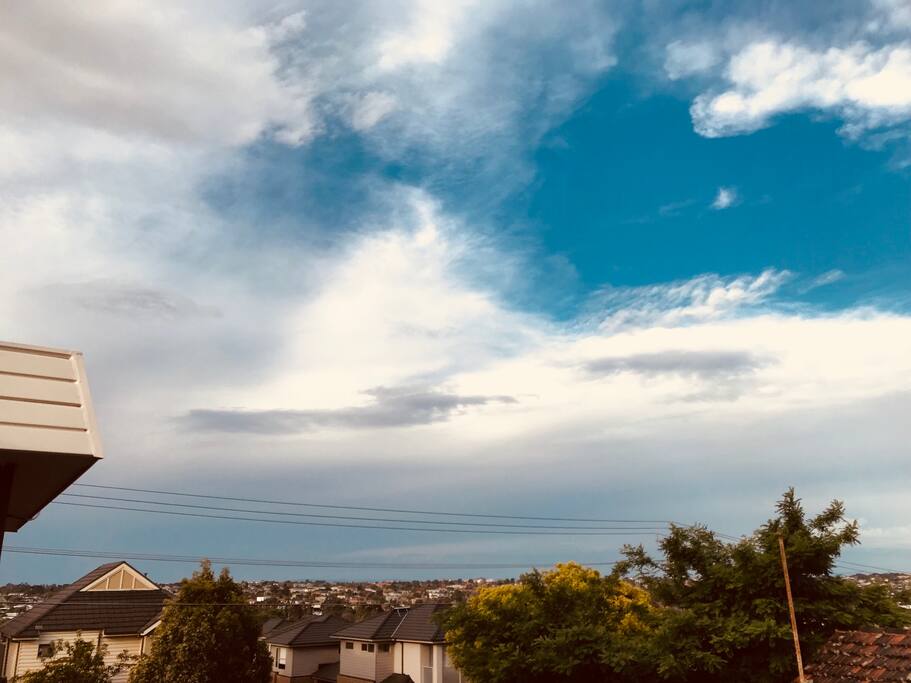 City view from balcony
