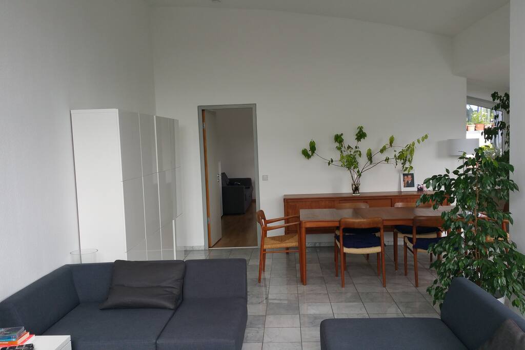 living room with big table
