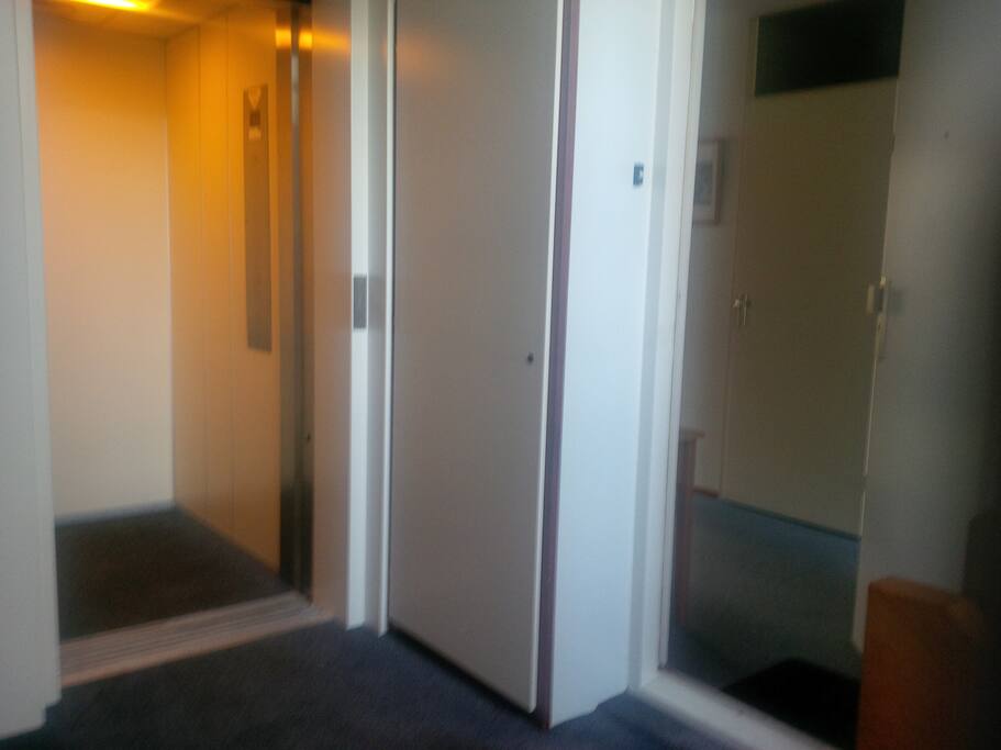 Entrance next to the elevator