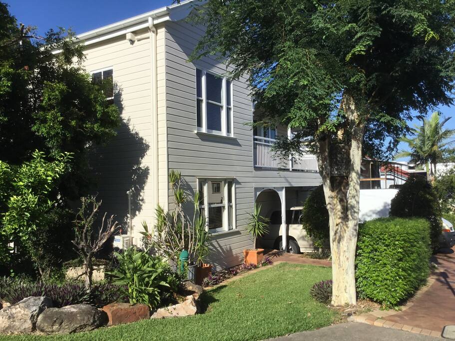 Side view of house and garden.