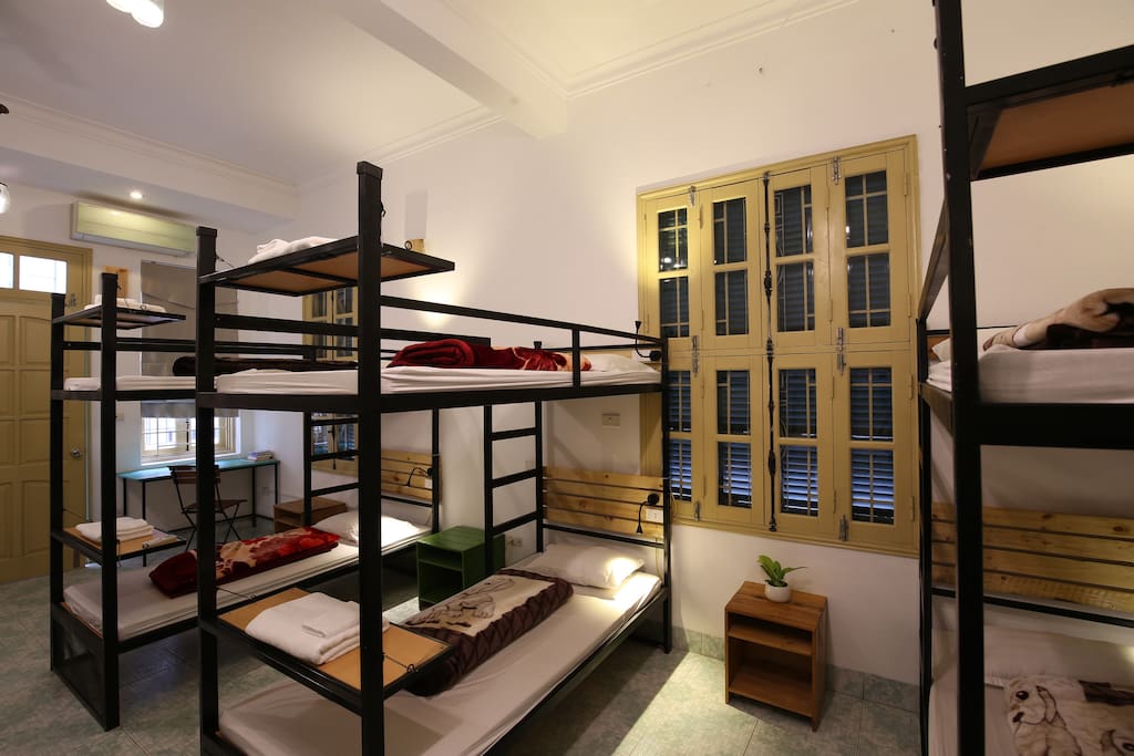 45m2 large bedroom with 8 bunk beds, Private kitchen and balcony
