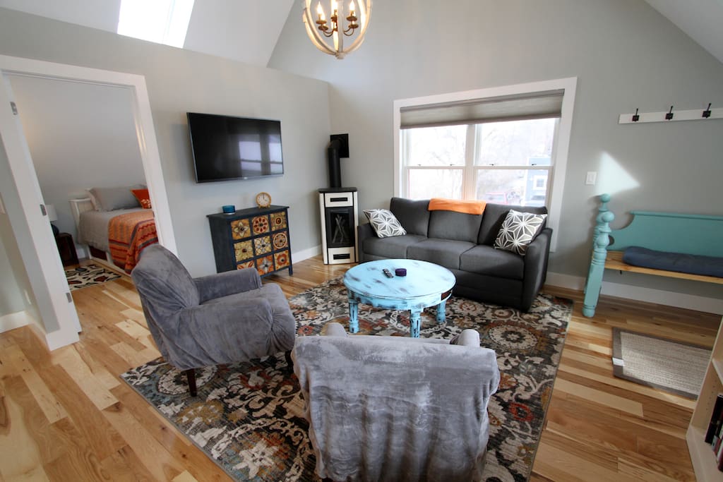 Living area with sleeper sofa