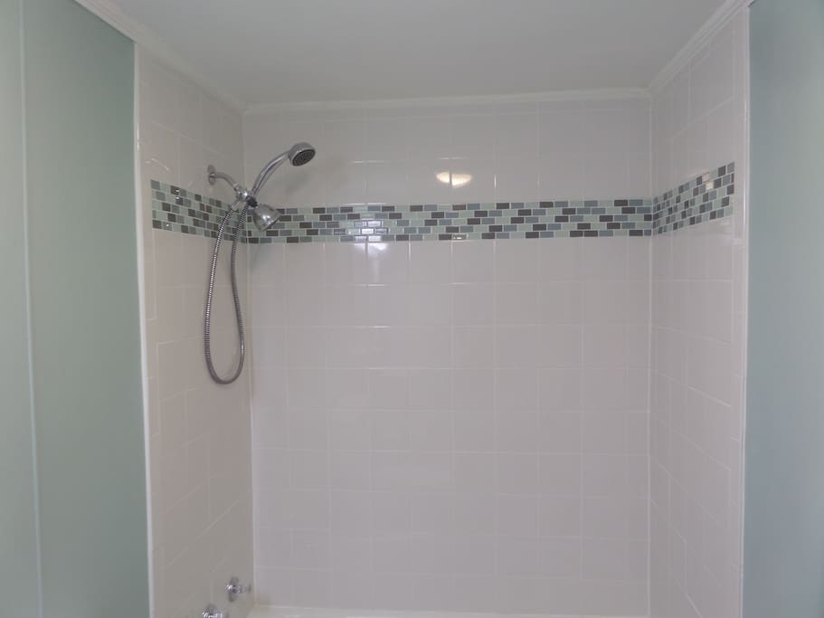 Beautiful custom tile shower/tub combo