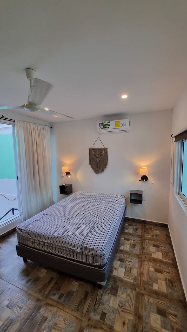 Enjoy the sea side and sunrise views from your bedroom, and also jungle and sunset views.