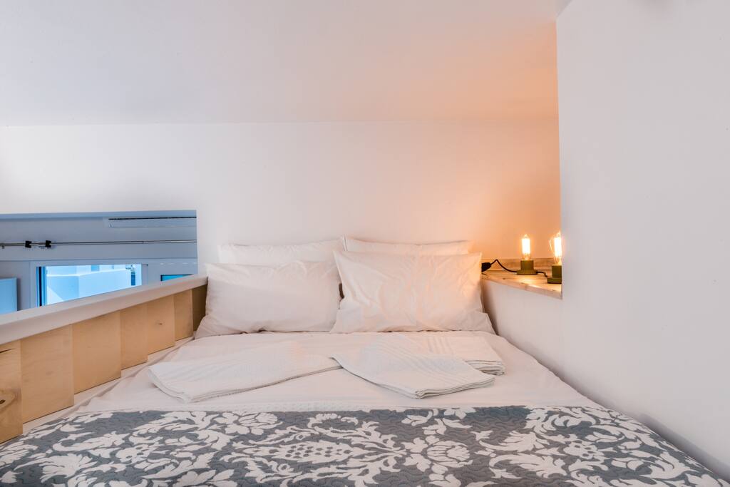 Small double bed in shared room