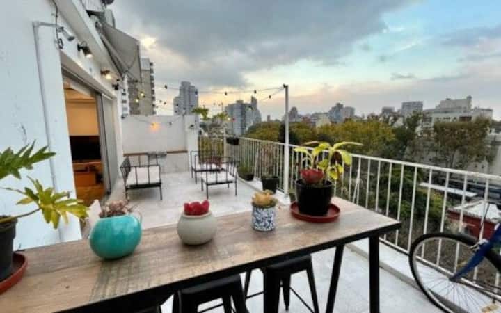 Studio apartment with terrace in Núñez